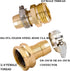 Garden Hose Repair Connector with Clamps, Fit for 3/4" or 5/8" Garden Hose Fitting, 2 Set...