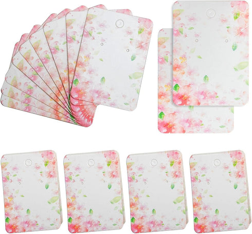 100Pack Flower Earring Cards for Display Necklace Card Jewelry Display Hanging Card Hang Tag 2.8"x2"...