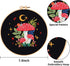 Nuberlic 3 Pack Embroidery Kit for Beginner Adults, Stamped Cross Stitch for Embroidery Starters with Mushroom Patterns Include 3 Embroidery Hoop,...
