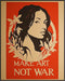 Posterizer 1 pcs-retro atyle art-make art not war-positive typography poster-Quotes and Poems-Retro Art-Gift for Men Women Entrepreneur Teens - un...
