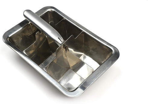 RSVP International Endurance Cocktail Collection, Retro Ice Cube Tray, Stainless Steel, Dishwasher Safe, 7.25x5x2.5"...