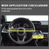 Leather Steering Wheel Cover, Car Steering Wheel Cover, Microfiber Leather Covers Breathable Anti-Slip Odorless Universal Fit 14.5-15 inches - Bla...