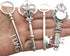 iloveDIYbeads 12pcs Antique Silver Huge Skeleton Key Craft Supplies Charms Pendants for Crafting, Jewelry Findings Making Accessory For DIY Neckla...