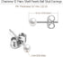 Charisma 4mm Composite Pearl Earrings Round Ball Pearls Stud Earrings Hypoallergenic 12 Pairs Imitation Pearl Earrings Set for Women...