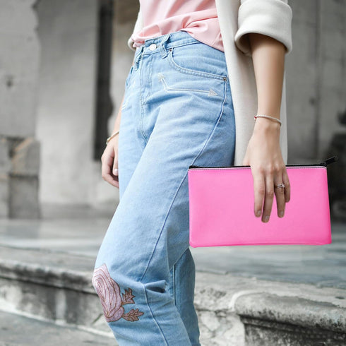 Small Makeup Bag for Purse, PU Leather Pouch Bags for Cosmetic Purse Cute Make Up Toiletry Pouch for Skincare Travel Purses Traveling Storage Orga...