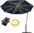 VOOKRY Solar Umbrella Lights Outdoor, Waterproof Solar Powered Patio Umbrella Lights Cordless 8 Modes LED Umbrella Patio Lights for Beach Tent Cam...
