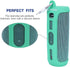 LTGEM Silicone Carrying Travel Case for JBL FLIP 5 Waterproof Portable Speaker with Extra Carabiner - Teal...