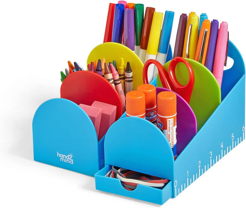 hand2mind Junior Flexible Desk Organizer, Desk Top Organizer, Modular Desk Organizer, Desk Organizers and Accessories, Teacher Supplies, Pencil Ho...
