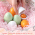 SallyFashion 6PCS Wooden Egg Toys, Easter Egg Toys Wooden Play Food Pretend Play Food Sets for Kids Early Development Learning Birthday Gifts...