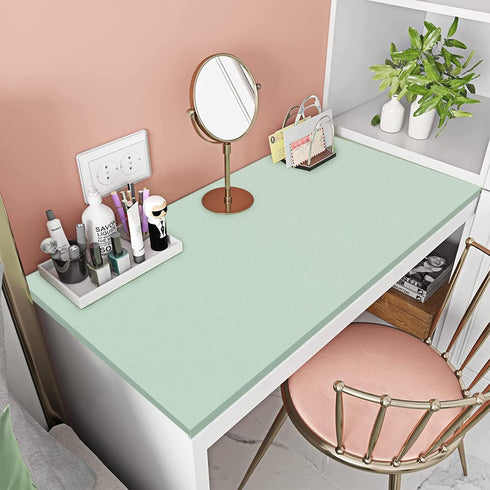 Mecpar Light Green Wallpaper 15.7" x 118" Green Contact Paper Green Peel and Stick Wallpaper Vinyl Self-Adhesive Removable Thicken Wallpaper for R...