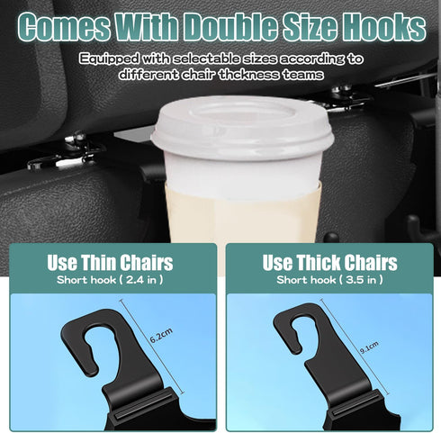 Multifunctional Hook for Car Seat Back - Water Cup Hook on Seat Back, Back Seat Cup Holders for Your Car-3 in 1 Multifunction Car Seat Headrest Cu...