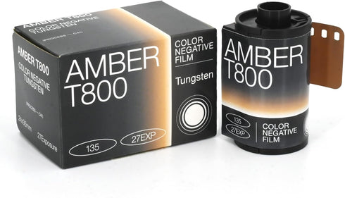 Amber 800 35mm Color Negative Cine Film, 27 Exposures, ISO800, 135, Cinematic, Motion Picture Style...