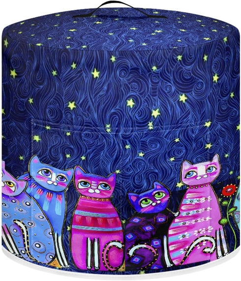 Starry Night Cats Pattern Pressure Cooker Cover for 8 qt Instant Pot, Kitchen Appliance Dust Cover with Pockets for Rice Cooker Air Fryer Slow Coo...