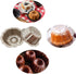 4 Inch Nonstick Mini Bundt Cake Pan, Set of 4 for Baking, Carbon Steel Fluted Cake Pans, Metal Round Pumpkin Shaped Cake Mould for Cupcake, Muffin...