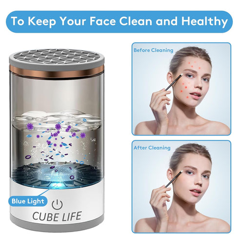 Makeup Brush Cleaner Dryer Super-Fast Electric Brush Cleaner Machine Automatic Brush Cleaner Spinner Makeup Brush Tools, Gift for Like Makeup Frie...