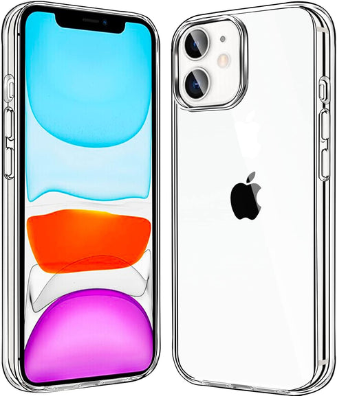 JJGoo Compatiable with iPhone 11 Case Clear, Transparent Shockproof Phone Case, Slim Anti-Scratch Hard PC Back Protective Cover Bumper, Clear...