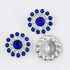 50 pcs Rhinestone Embellishments Crystal Decoration Brooch Button Flatback DIY Craft for Flower Headband Dress Accessory 14mm (Blue)...