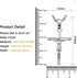 HELLOICE Crucifix Cross Necklace 18K Gold Plated Cross Pendant with 3mm 22" Rope Chain for Men Women...