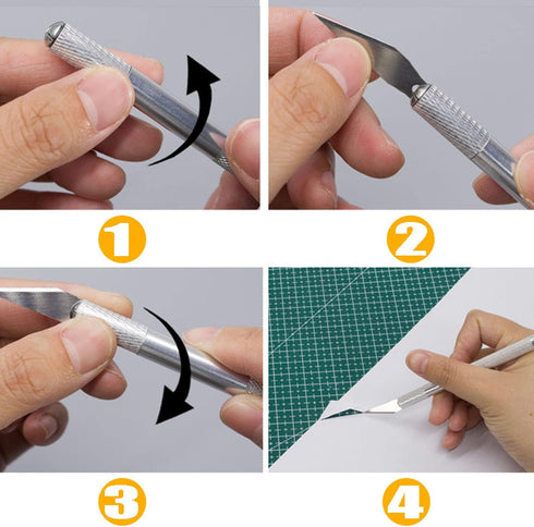 Self Healing Sewing Mat, Exacto Knife Precision Carving Craft Hobby Knife Kit for DIY Art Work Cutting, Hobby, Stencil, Scrapbooking-A4(9"x12")...