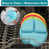 Divided Silicone Plates for Toddlers | BPA Free | Dishwasher, Microwave and Oven Safe | Kids Plates with Dividers (Boys)...