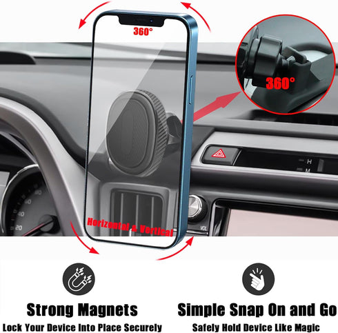 Car Phone Holder, Air Vent Hands Free Adjustable Phone Stand, Auto Cradles Dashboard Mount for Toyota RAV4 2013-2018, Custom Magnetic Navigation B...