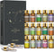 Essential Oils Gift Set 15 x 5ml, Pure Essential Oil Aromatherapy Oil for Skin Care, Hair Care, Bath, Ideal for Humidifier, Diffuser, Relax...