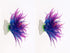 4.33 inches Aquarium Plastic Plants Fish Tank Costume (Purple)-2Pcs...