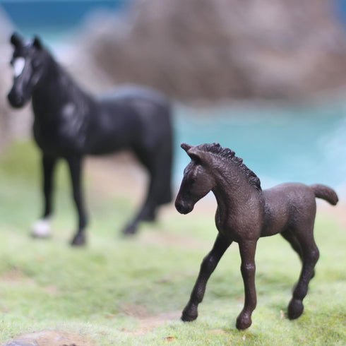 Gemini&Genius Horses Toy for Kids, Farm Horse Animal Playset, Stallion with Horse Cub Family Action Figures Party Favors Supplies, Party Cupcake T...