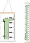 Kids Growth Chart, Wood Frame Fabric Canvas Height Measurement Ruler from Baby to Adult for Child's Room Decoration 7.9 x 79in (7.9 x 79in, Cartoo...
