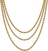 TOPGRILLZ Necklace Set Rope Gold Necklace for Women Silver Necklace 3pcs Layered Chain 3mm Stainless Steel 14K Gold Plated Stackable Jewelry Gift...