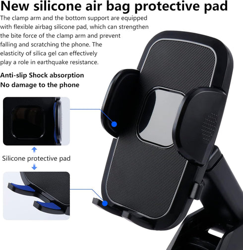 Phone Mount for Car, Car Phone Holder Mount, Universal Car Cell Phone Holder Mount Windshield Vent Dashboard, Compatible with All Smart Phones...