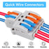 MELFIE 20PCS Lever Wire Connectors, 2 in 4 Out Quick Wire Connectors, Electrical Lever Nuts Wire Connectors Push-in Conductor Terminal Block AWG 2...