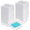 Sherr 125 Pack Weigh Boats Medium 100ml Square Disposable Plastic Trays for Scale Anti Static Plastic Pan Lab Weighing Dishes 3.15 x 3.15 Inch Eas...
