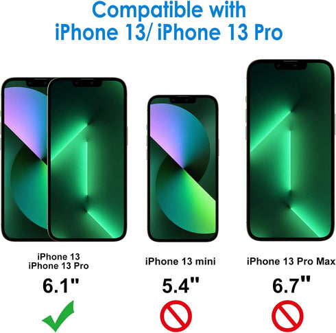 JETech One Touch Install Screen Protector for iPhone 13/13 Pro 6.1-Inch, Full Coverage Tempered Glass Film, Auto Alignment Tool Kit, HD Clear, 2-P...
