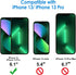 JETech One Touch Install Screen Protector for iPhone 13/13 Pro 6.1-Inch, Full Coverage Tempered Glass Film, Auto Alignment Tool Kit, HD Clear, 2-P...
