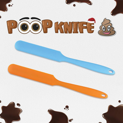 Upper Midland Products 2 Packs- Poop Knife Gag Gift, White Elephant Christmas Gift Stocking Stuffer Gift Exchange, With Funny Design and Suction C...