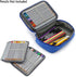 BTSKY® High Capacity Zipper Pens Pencil Case- Multi-Functional Stationery Pencil Pouch 72 Slots Colored Pencil Case Portable Pencil Bags With 2 Re...