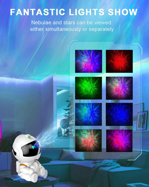 2024 Astronaut Galaxy Projector, Star Projector Galaxy Night Light with Remote Control, Starry Nebula Space Buddy Projector for Bedroom, Gifts for...