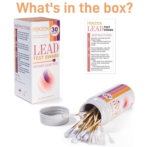 Lead Test Kit (30 Rapid Testing Swabs) 30-Second Results, 2024 All-New Suitable for use on Housepaint, Dishes, Toys, Jewelry, Metal, Ceramics, Woo...