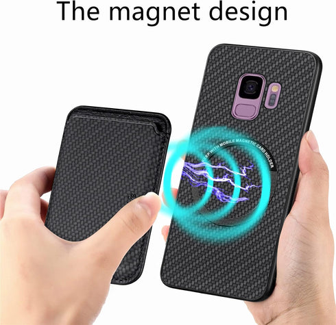 Asuwish Phone Case for Samsung Galaxy S9 Wallet Cover with Tempered Glass Screen Protector Slim and Credit Card Holder Cell Accessories S 9 Edge 9...