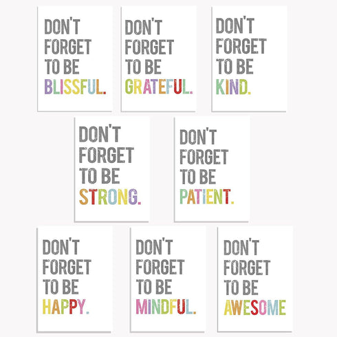 Don't Forget Mini Collection 11x14 Inch Print Wall Art Prints, Typography, Kid's Wall Art Print, Kid's Room Decor, Gender Neutral, Motivational Wo...