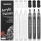 NAWOD Black Paint Pens - 6 Pack Acrylic Black White Permanent Markers, Acrylic Paint Pens for Rock Painting, Wood, Metal, Stone, Ceramic, Glass, G...