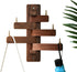 Can swing Wood Coat Rack Wall Hooks, Wood Wall hooks Made of pure solid Black Walnut, Robust, beautiful and personalized Wall mounted Rack (Swivel...