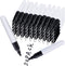 50 Pcs Mini Permanent Markers with Cap Clips Golf Ball Marker Pen Dry Erase Markers with Triangle Hook Golf Keychain Clips for Badge Black Ink Pen...