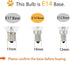 E14 LED Filament Candle Shape Light Bulb,E14 European Base Bulb,Daylight 6000K 600LM 60W Equivalent,C35 Clear Glass Torpedo Shape Bullet Top,No-Di...