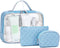 3 Pcs Makeup Bag Clear Travel Toiletry Bags TSA Approved Cosmetic Pouch for Girls Women Waterproof Portable Case (Blue)......