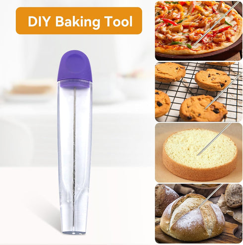 Cake Tester Needle, Reusbale Stainless Steel Cake Testing Probe Stick Cake Skewer Baking Tools for Cake Cupcake, Bread, Biscuit, Muffin, Pancake...