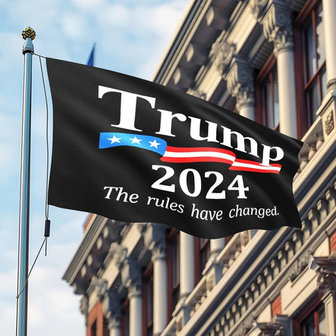 Donald Trump 2024 Flag 3×5 ft President Trump Flag 2024 Double Sided Polyester with Copper Grommets Trump Flags for Indoor Outdoor (Black)...