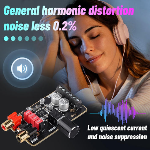 DROK 12V Amplifier Board, 15W+15W 2.0 Dual Channel Audio Amplifier Board PAM8620 DC 8-26V 24V Digital Stereo Amp Module Class D Mini Power Amplify...