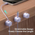 3Pack Cable Clips, JIYHF Cord Organizer for Desk, Wire Organizer, Phone USB Charger Holder, Management Wall Car Desktop Nightstand(Purple)...